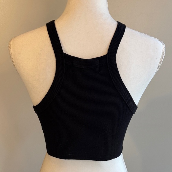 TALENTLESS Black Ribbed Crop Top - Picture 3 of 4